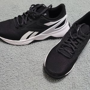 Reebok Men's Black and White Athletic Sneakers
